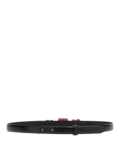 Isabel Marant Adjustable Belt With Gold-tone Accents And Embellishments In Black