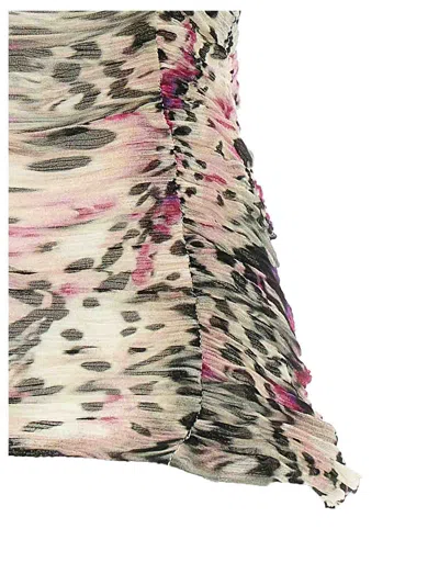 Isabel Marant 'wild' Animal Print Top With Beaded Embellishments In Multi