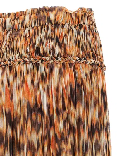Isabel Marant 'rolande' Animal Print Skirt In Brown
