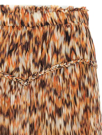 Isabel Marant Roumi Printed Cotton Skirt In Brown