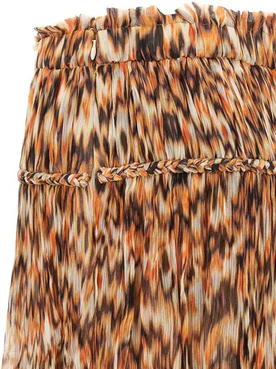 Isabel Marant Roumi Printed Cotton Skirt In Brown