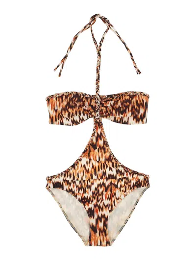 Isabel Marant Farah One-piece Swimsuit In Brown