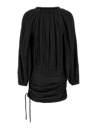 Isabel Marant Dress Drawstring Trimmed Sleeves Pleats