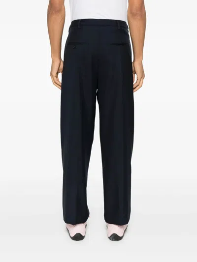 Marni Trousers With Pleated Design And Pockets In Black