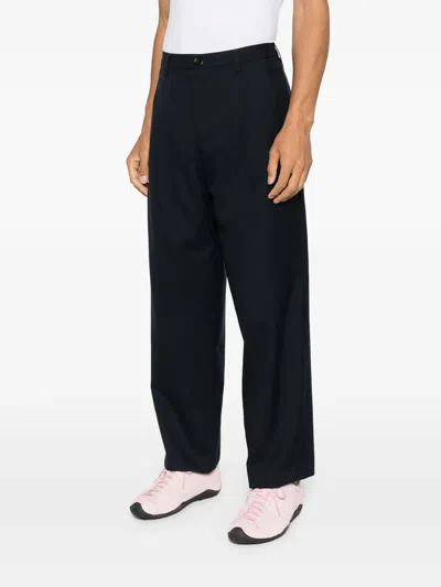 Marni Trousers With Pleated Design And Pockets In Black