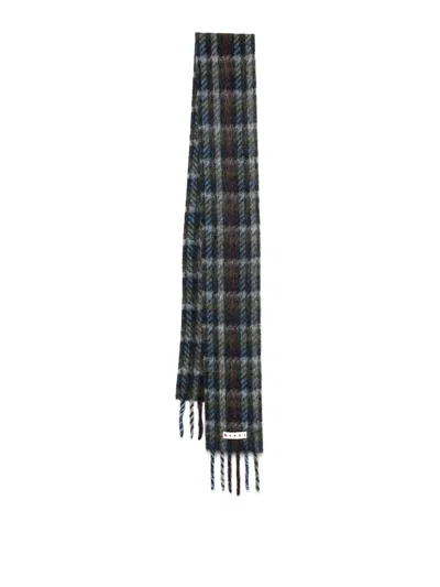 Marni Soft Fringed Scarf Multicolored Pattern In Multi
