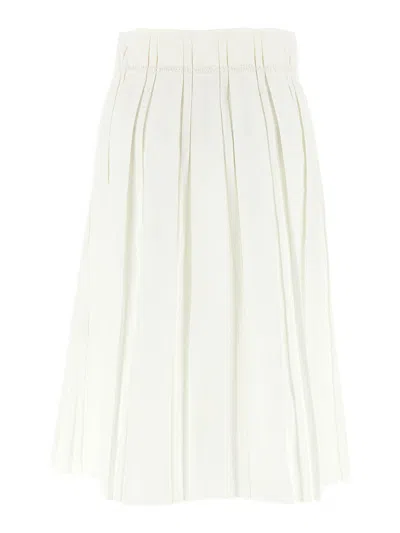 Jil Sander Midi Skirt In White