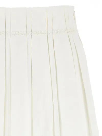 Jil Sander Midi Skirt In White