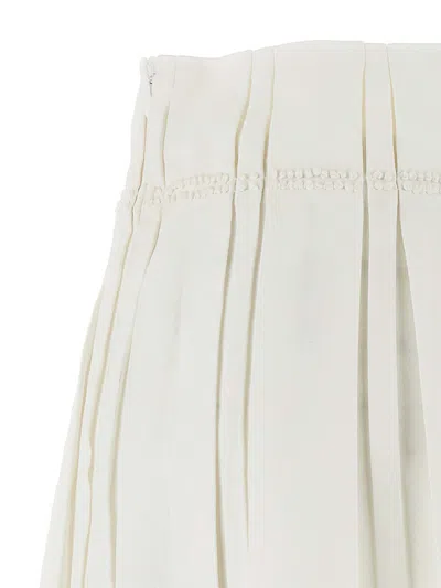 Jil Sander Midi Skirt In White
