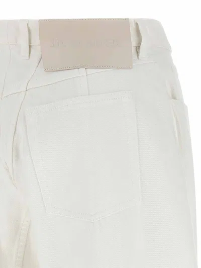 Jil Sander Cotton Trousers In White