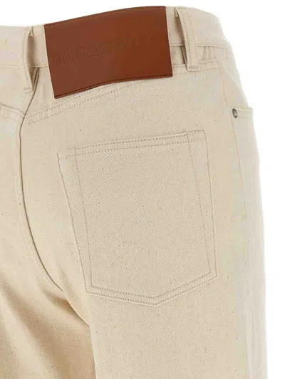 Jil Sander Japanese Denim Jeans In Brown