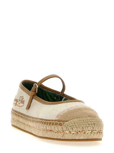 Jimmy Choo Canvas Sky Espadrilles Round Toe