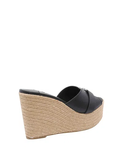 Jimmy Choo 100mm Leather Wedge Espadrille Sandals
