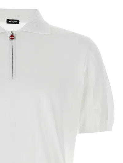Kiton Textured Polo Shirt With Collar And Short Sleeves