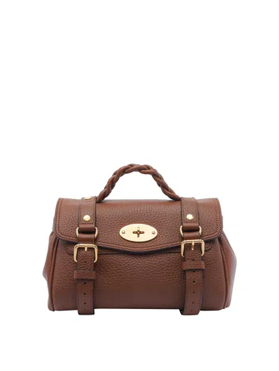 Mulberry Mini Alexa Leather Satchel In Brown