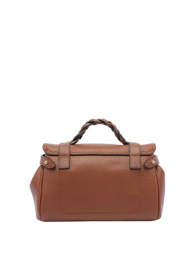 Mulberry Mini Alexa Leather Satchel In Brown