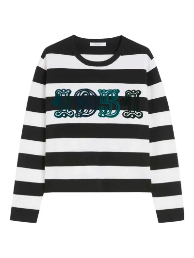 Max Mara Viterbo Wool Crewneck Sweater In Multi