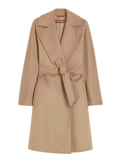 Max Mara Virgin Wool Coat Newmang In Neutral
