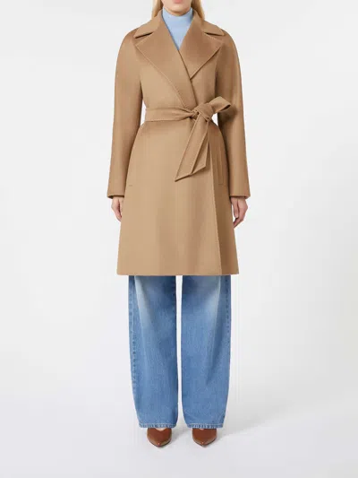 Max Mara Virgin Wool Coat Newmang In Neutral