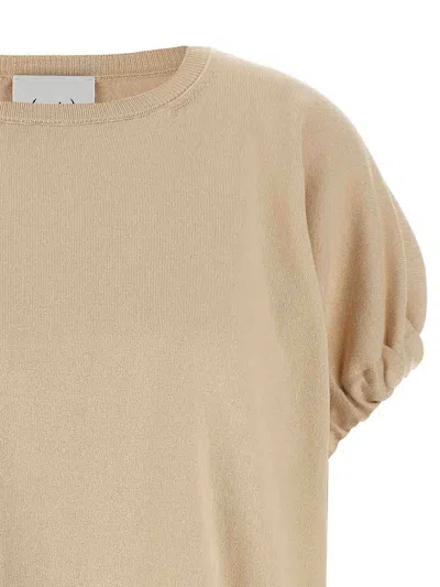 Nude Knitted T-shirt In Brown