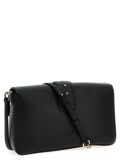 Pinko Rectangular Chain Strap Shoulder Bag With Metal Hardware And Front Embellishment