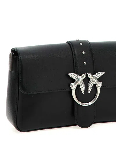 Pinko Rectangular Chain Strap Shoulder Bag With Metal Hardware And Front Embellishment