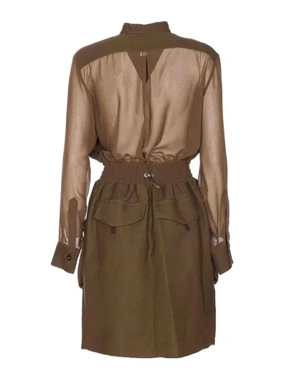 Pinko Green Benvenuto Dress In Green