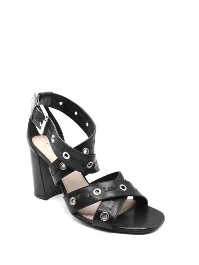 Premiata Heel Block Strappy Sandals Eyelet