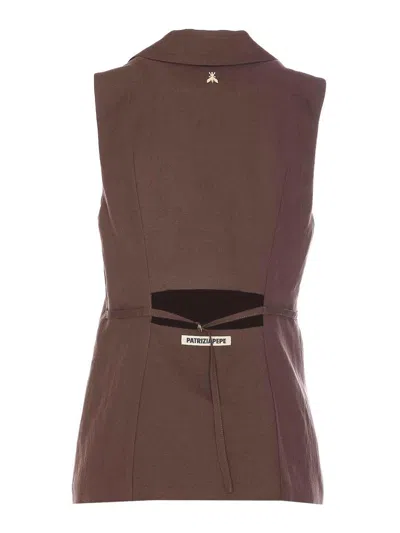 Patrizia Pepe Vest In Brown