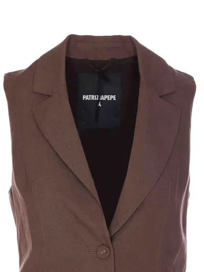 Patrizia Pepe Vest In Brown