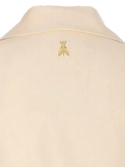 Patrizia Pepe Ivory Vest With Frontal Buttons Closure In Pink