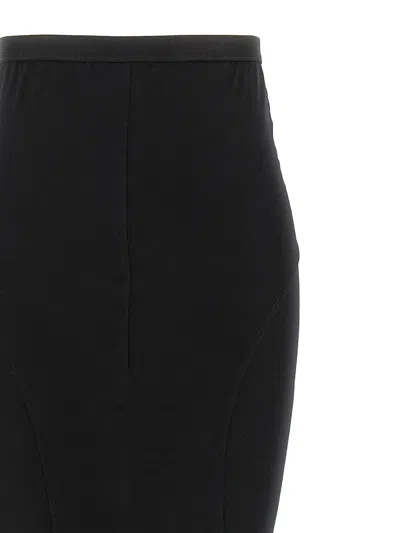 Rick Owens High-waisted Floor-length Skirt With Seam Detailing In Black