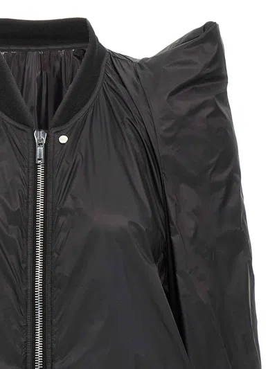 Rick Owens Womens Tec Flight Two-slip-pockets Shell Jacket Black In Black