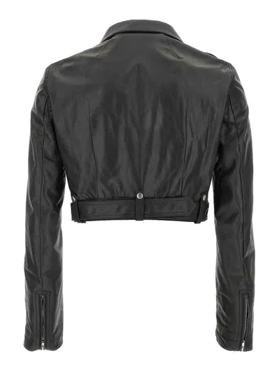 Rick Owens Black Cropped Luke S Stooges Jacket