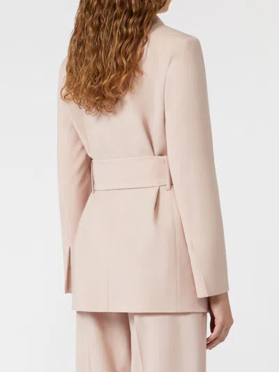 Weekend Max Mara Belted Wool Jacket In Neutral