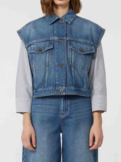 Weekend Max Mara Denim Vest In Blue