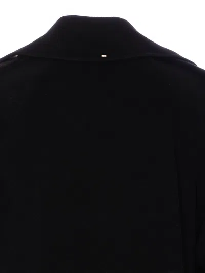 Sportmax Fiore Coat In Black