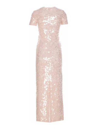 Sportmax Slit Back Midi Dress With Sequin Embellishment In Pink
