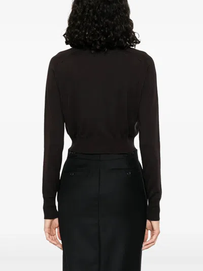 Sportmax Long-sleeved Knitted Jacket In Black