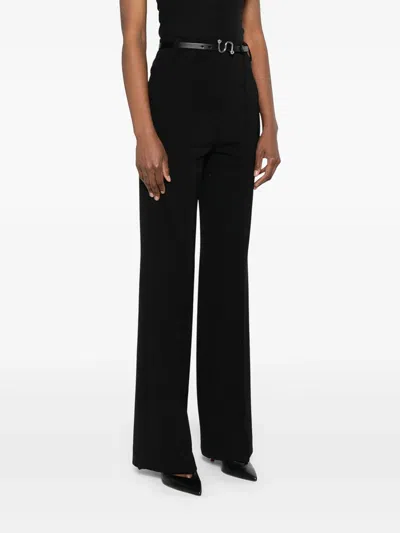 Sportmax High-waisted Trousers - Women's - Polyamide/elastane/viscose In Black