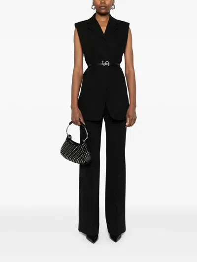Sportmax High-waisted Trousers - Women's - Polyamide/elastane/viscose In Black