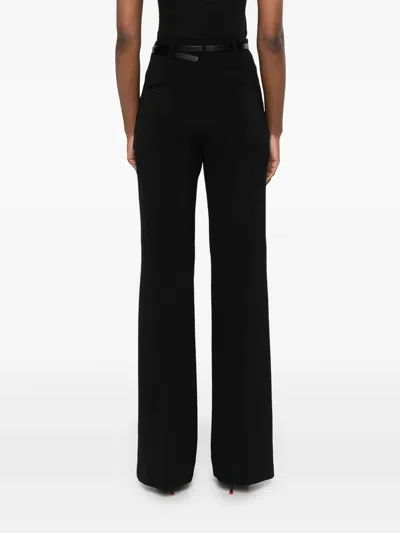 Sportmax High-waisted Trousers - Women's - Polyamide/elastane/viscose In Black
