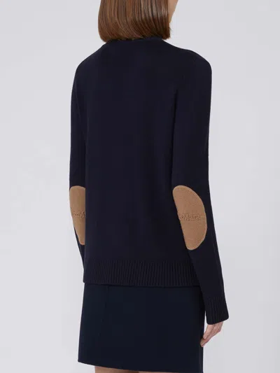 S Max Mara Wool Sweaters In Blue