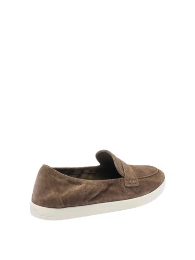 Tory Burch Brown Loafers With Logo Plaque On The Front And Slip-on Design In Brown