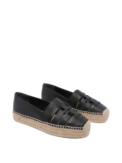 Tory Burch Black Ines Multi Strap Platform Espadrilles