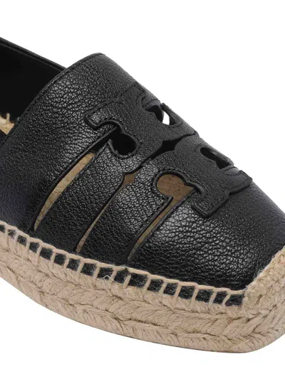Tory Burch Black Ines Multi Strap Platform Espadrilles