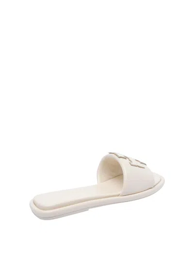 Tory Burch White Double T Sport Slide