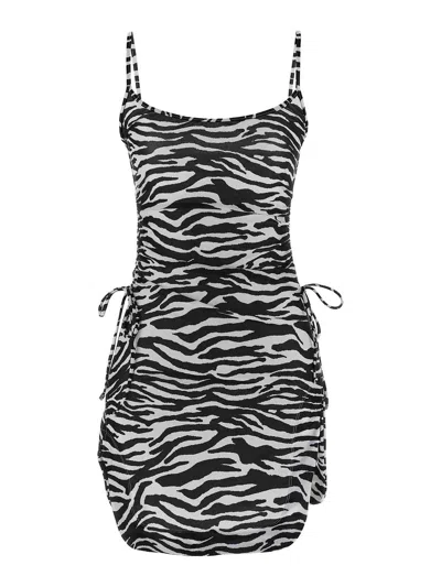 Attico Zebra Beach Cover-up In Stretch Fabric
