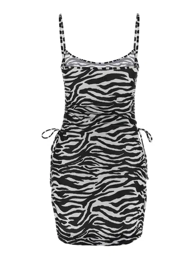 Attico Zebra Beach Cover-up In Stretch Fabric