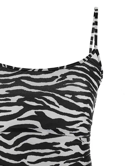 Attico Zebra Beach Cover-up In Stretch Fabric